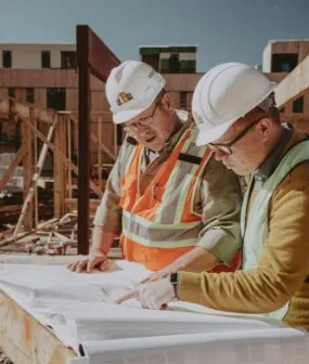 Team in hard hats